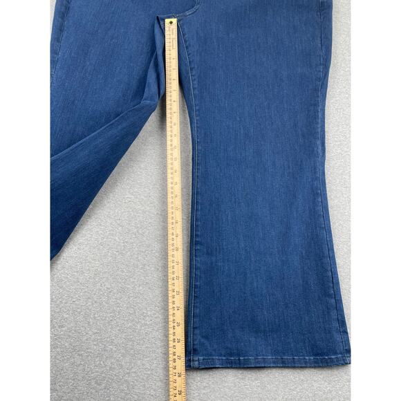 NYDJ Jeans 3X (24W/26W) Relaxed Kick Flare High Rise Ankle LiftTuck Blue Genesis - Picture 7 of 16